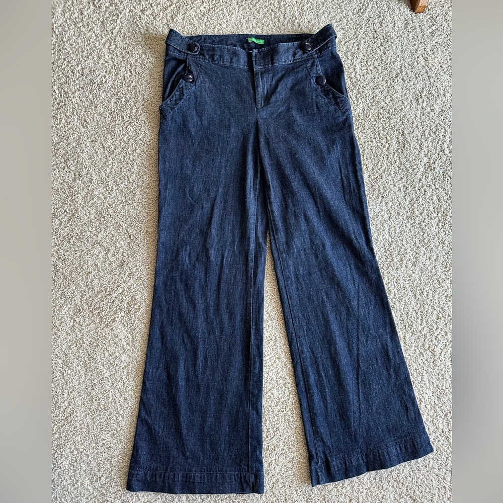 Wide leg dark denim jeans - Lily Pulitzer